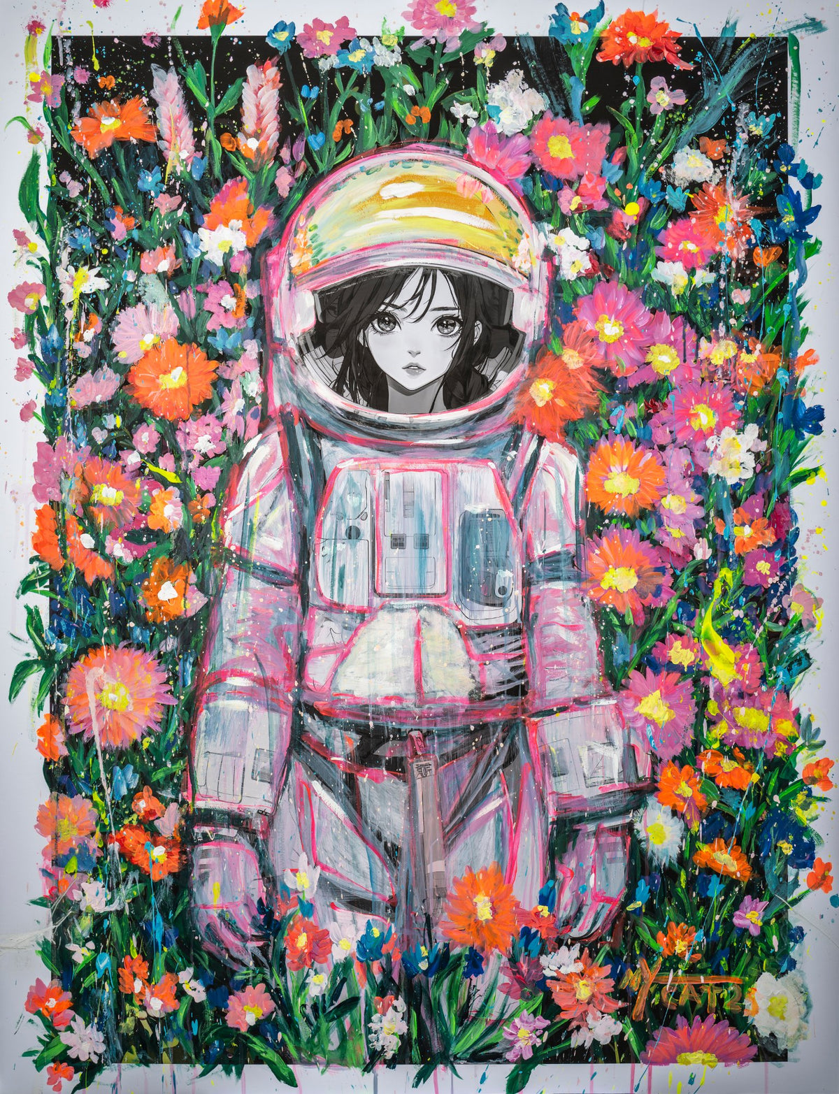 Astro Girl, Kawaii Flowers, 2025 — Yuri Catania